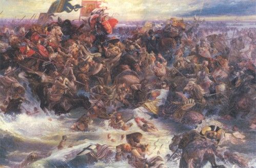 18 апреля 1242 года на льду Чудского озера русские воины князя Александра Невского одержали победу